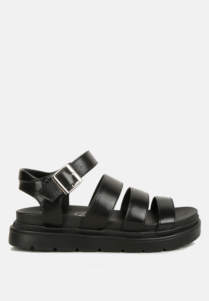 women buckle detail sandals#color_black