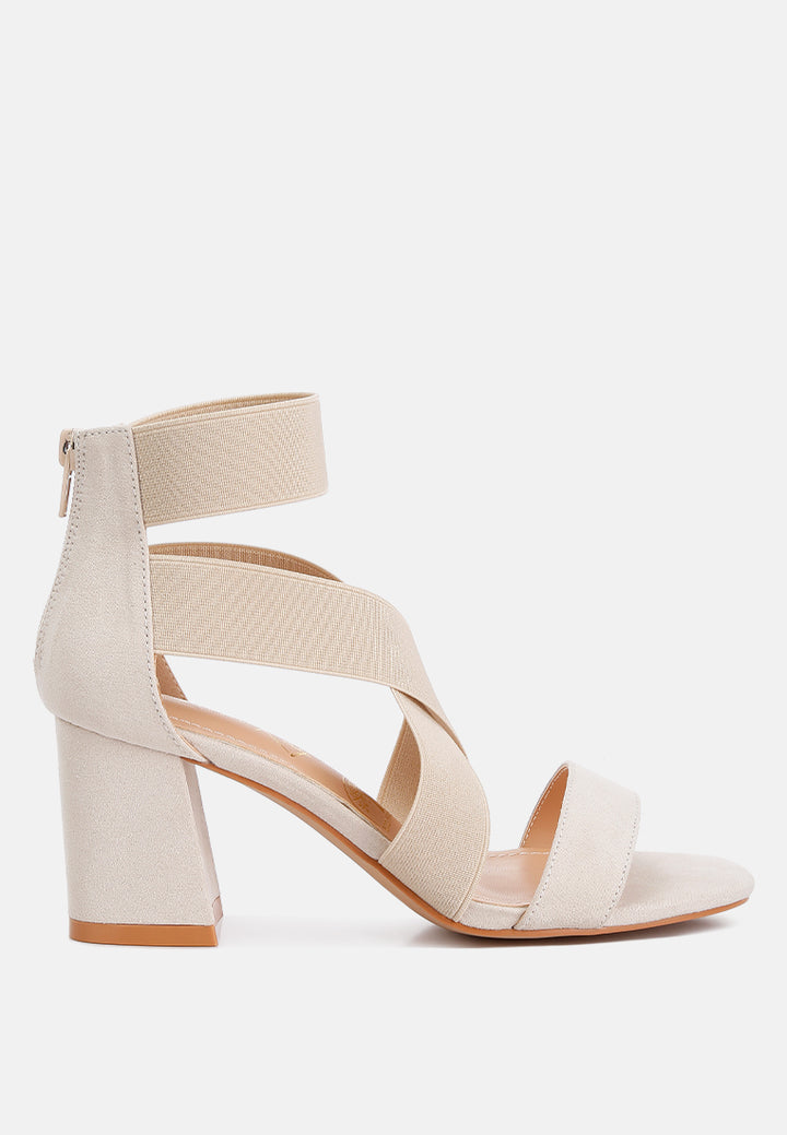 benicia elastic strappy block heel sandals#color_beige