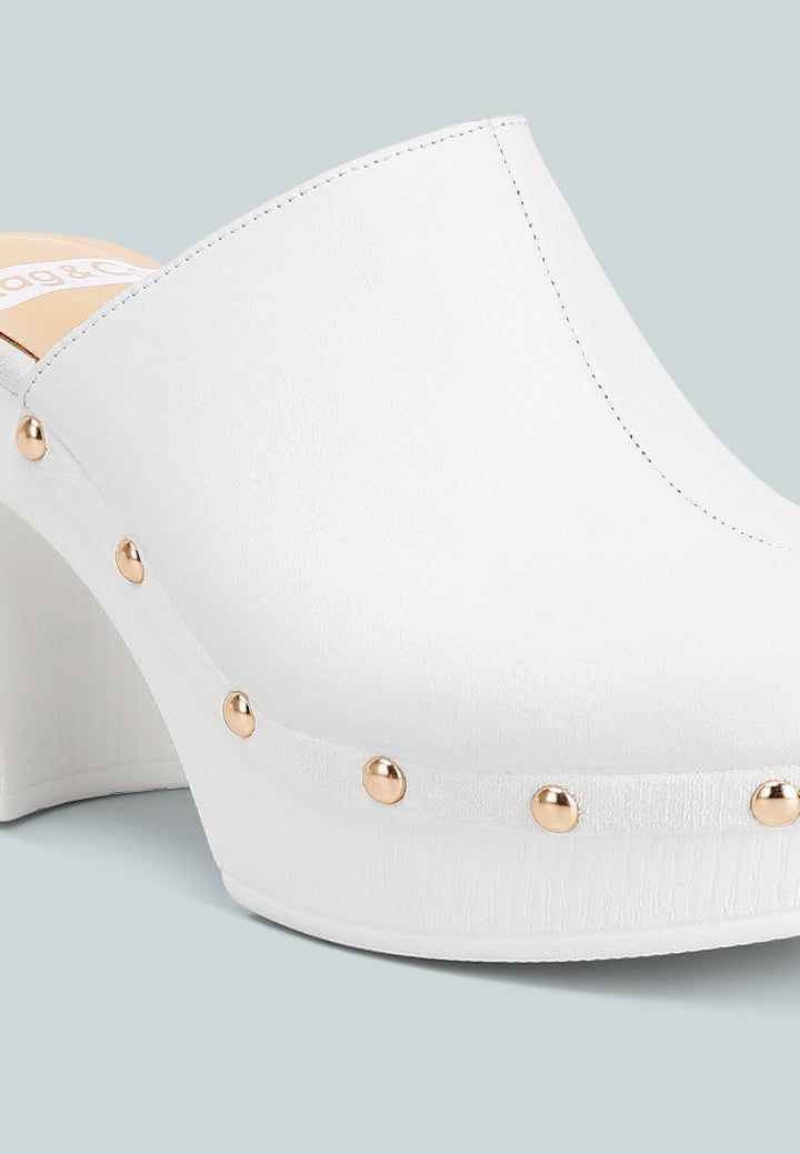 Women Recycled Leather Clogs