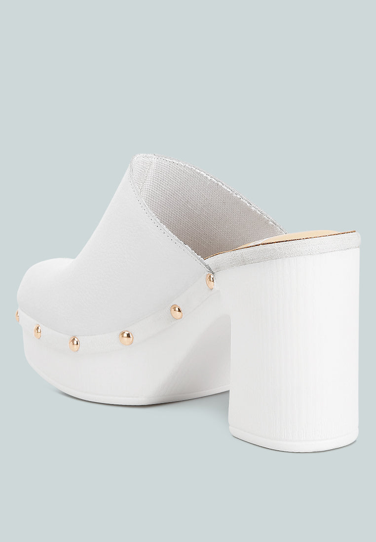 Women Recycled Leather Clogs