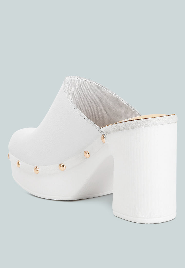 Women Recycled Leather Clogs
