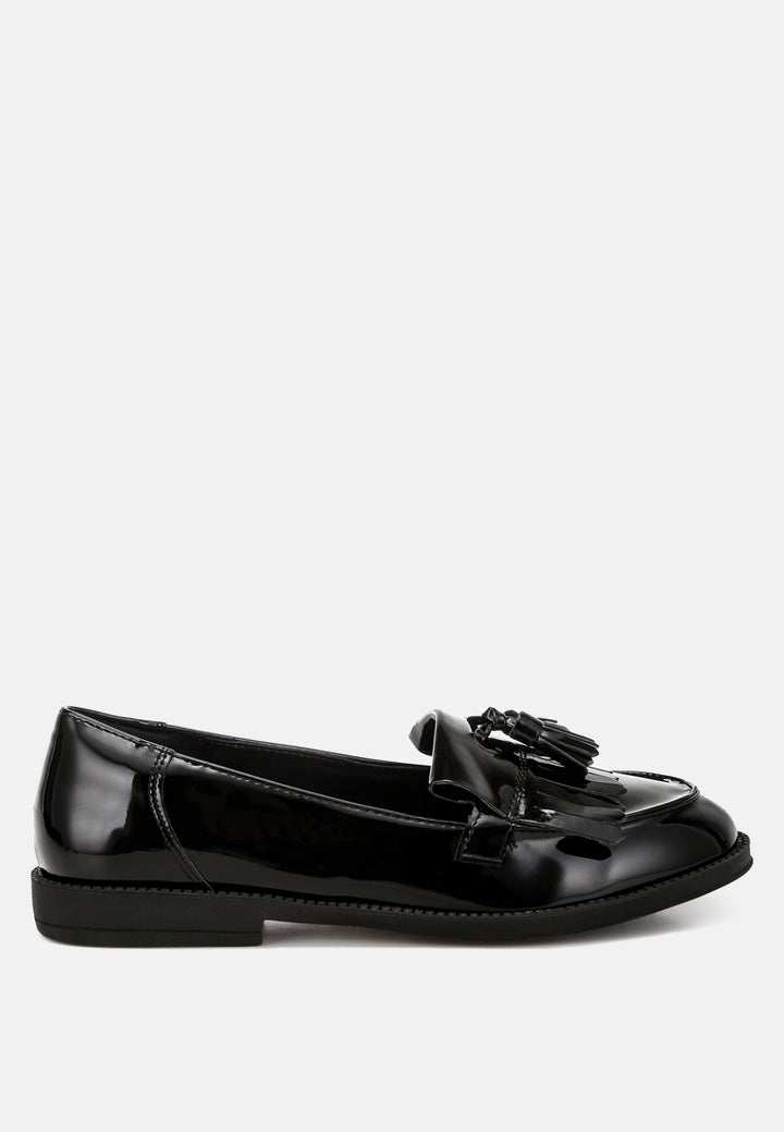 Women Tassel Faux Leather Loafers