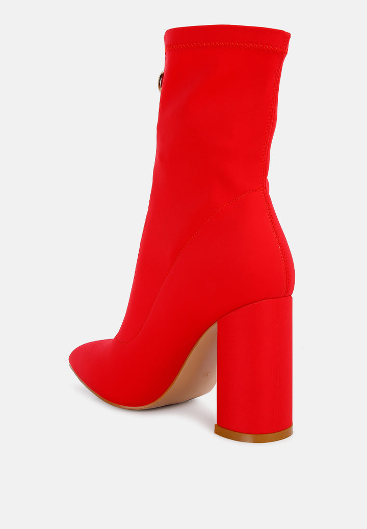 women bobbettes block heeled ankle boot#color_red