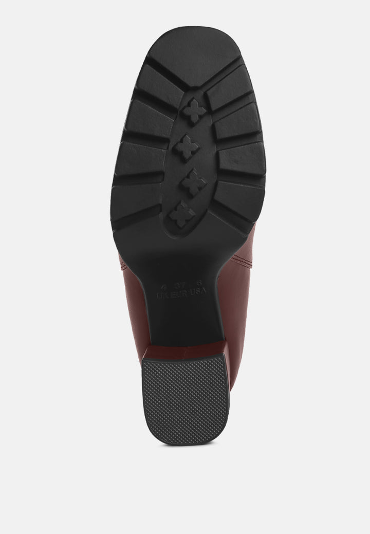 women bolt block heeled chelsea boots#color_burgundy