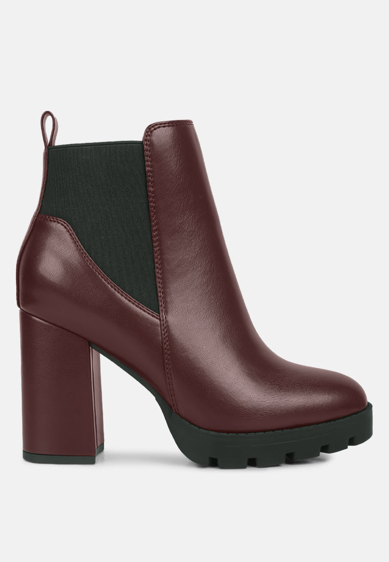 women bolt block heeled chelsea boots#color_burgundy