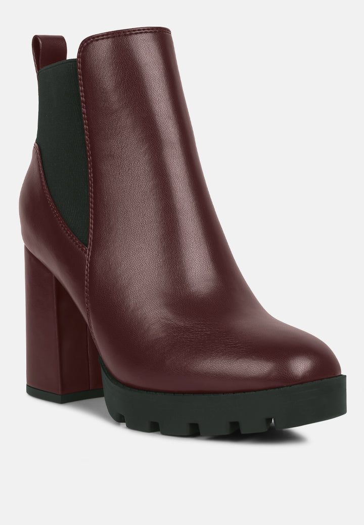 women bolt block heeled chelsea boots#color_burgundy