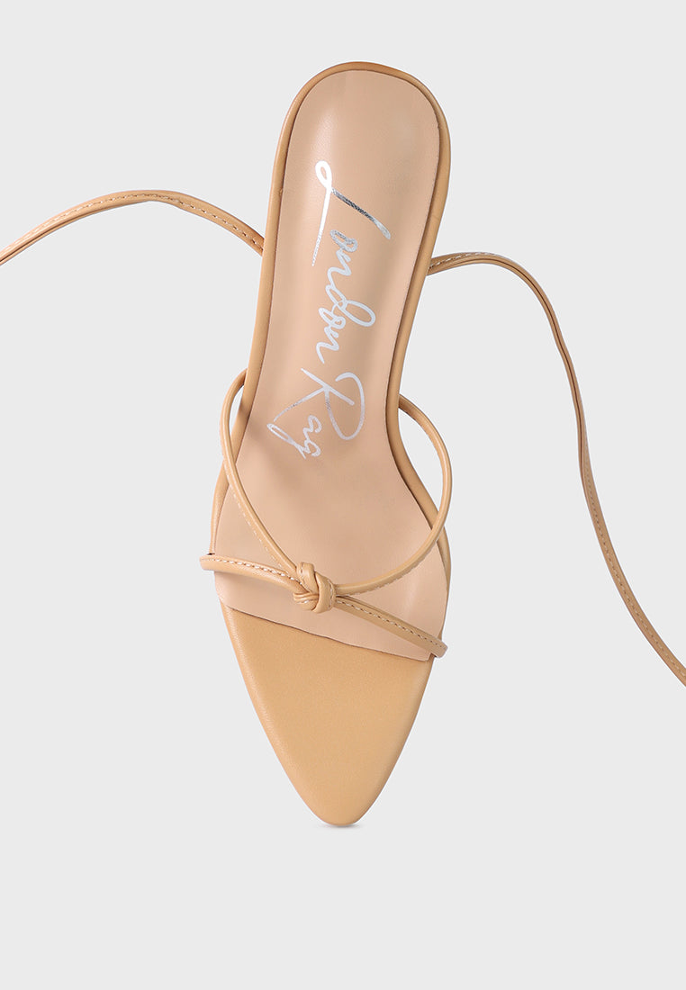 women high heel lace up sandals#color_beige