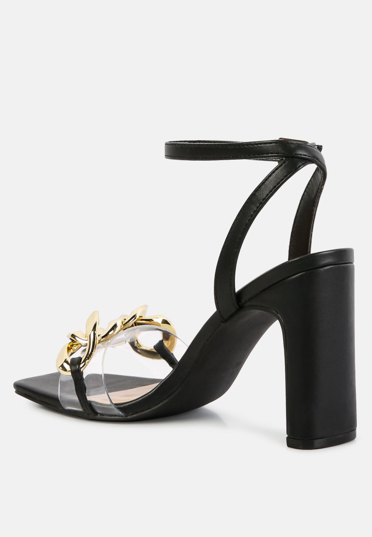 women bottom kiss chain strap heel sandals in black#color_black