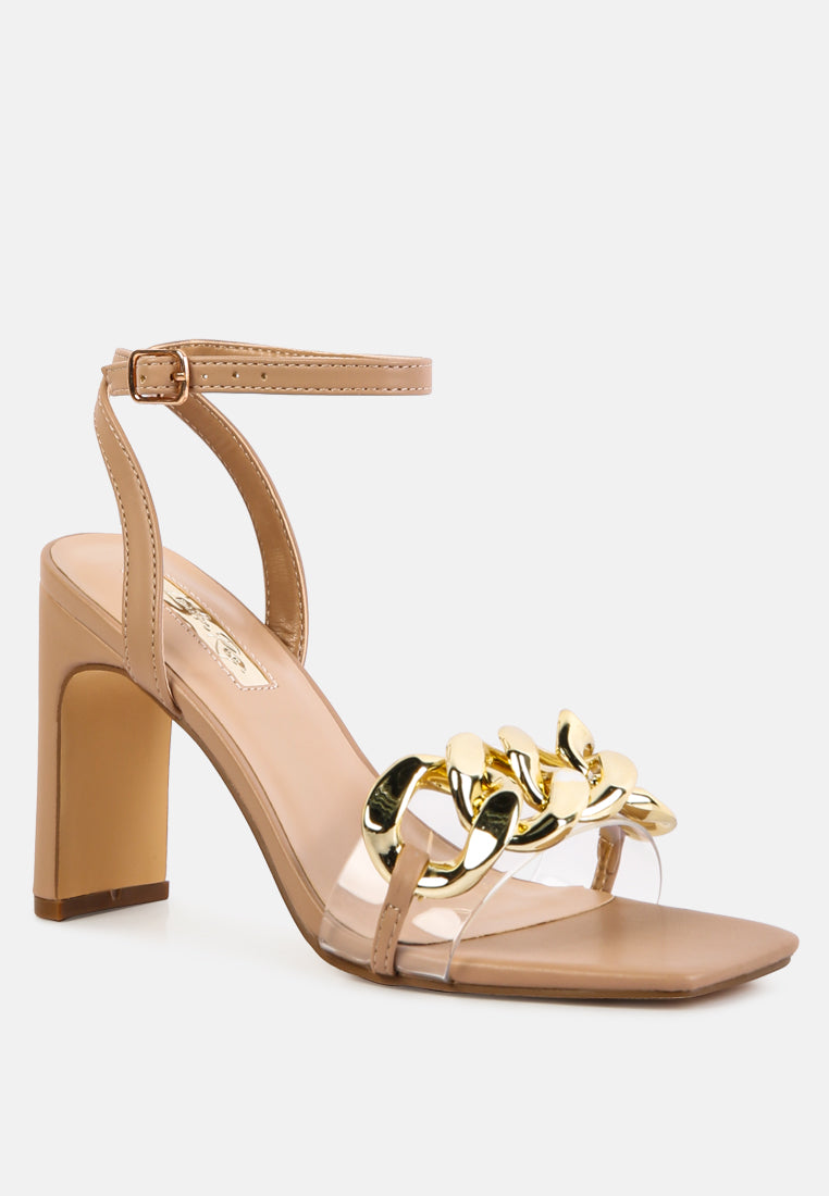 women bottom kiss chain strap heel sandals in black#color_camel