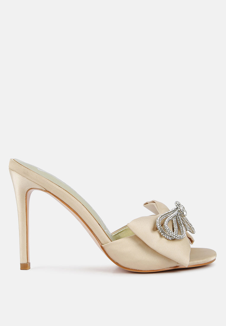 women bow tie high heeled sandal#color_beige