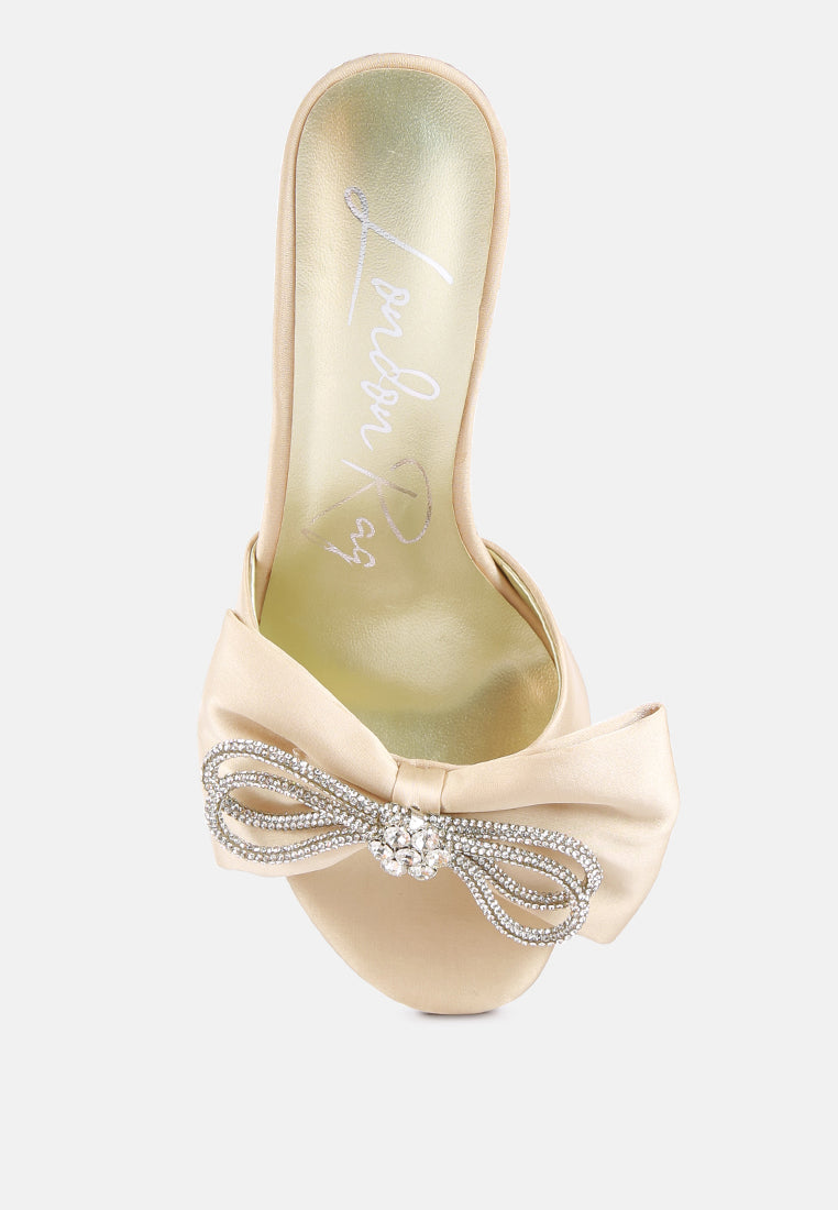 women bow tie high heeled sandal#color_beige