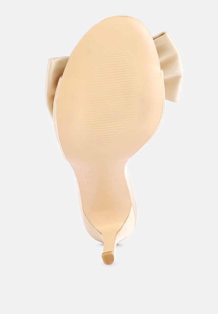 women bow tie high heeled sandal#color_beige