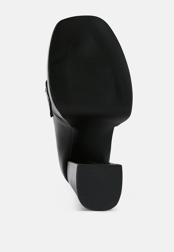 women embellished high platform loafers#color_black