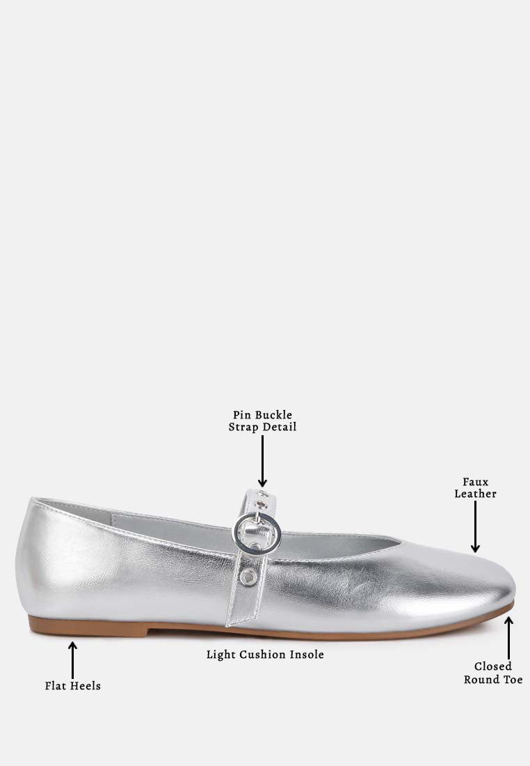 women mary jane ballerinas#color_silver