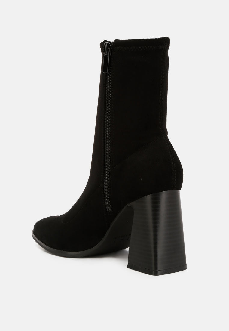 women candid flared block heel boots#color_black