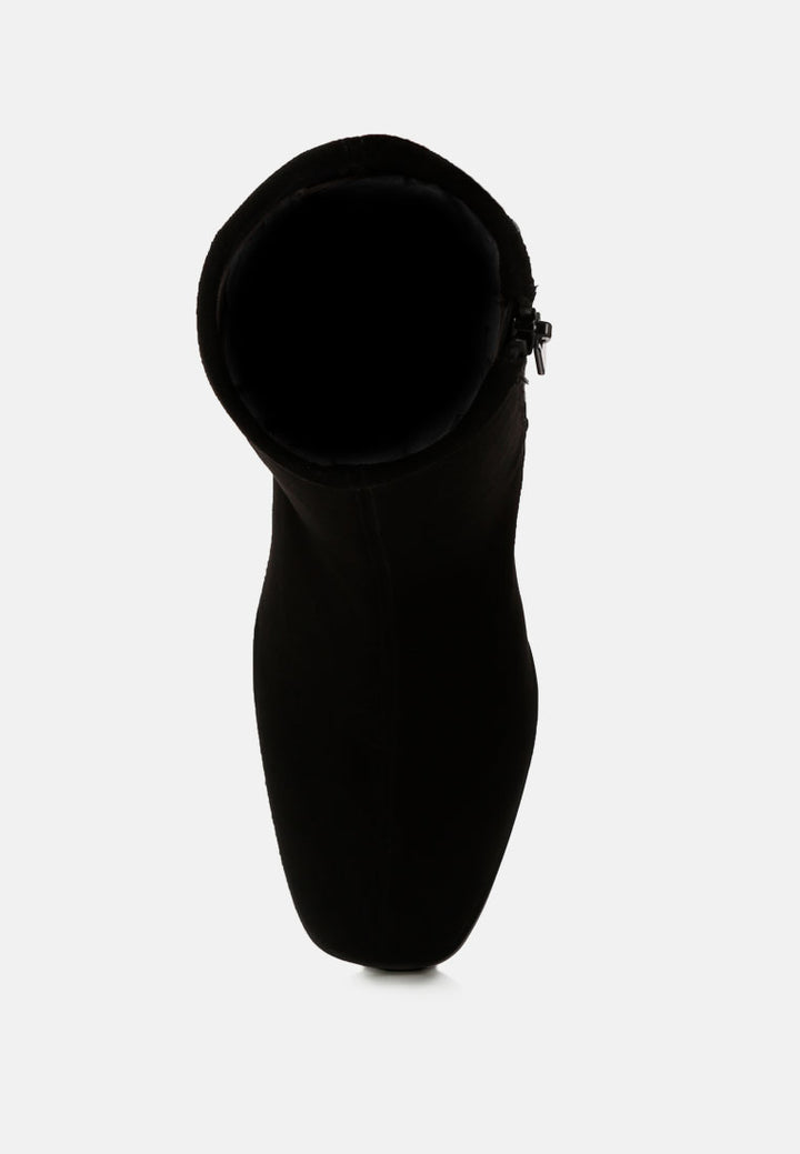 women candid flared block heel boots#color_black