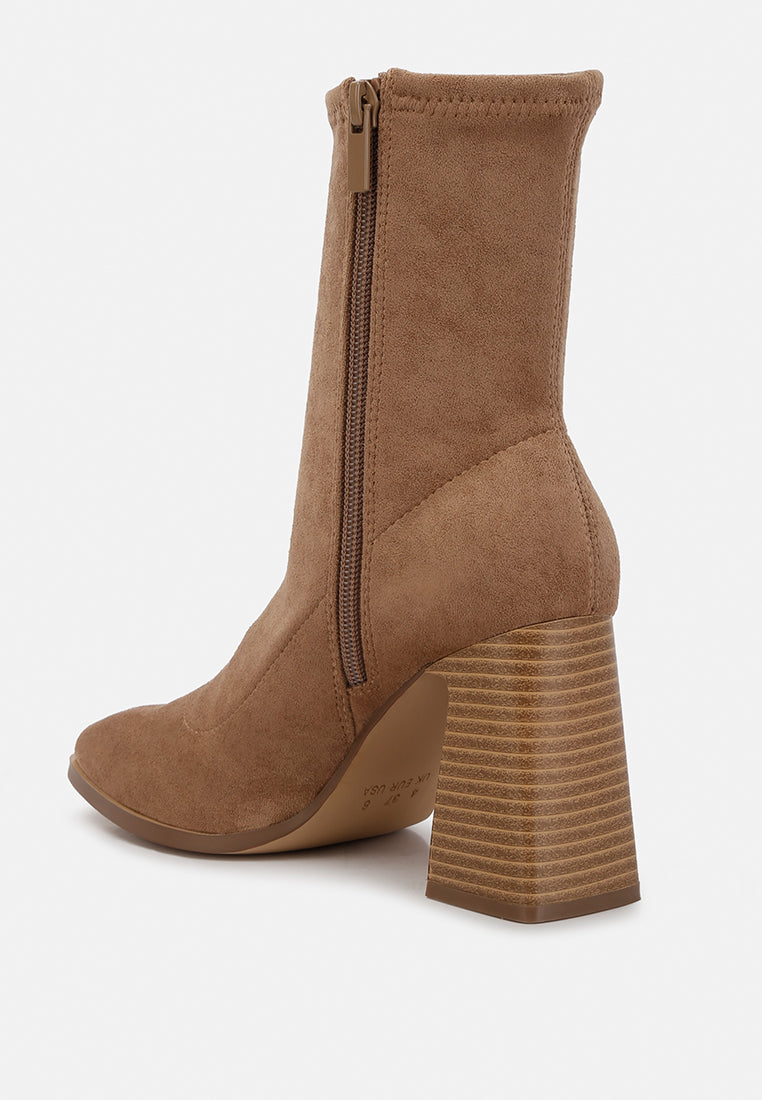 women candid flared block heel boots#color_taupe