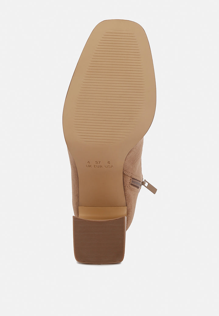 women candid flared block heel boots#color_taupe