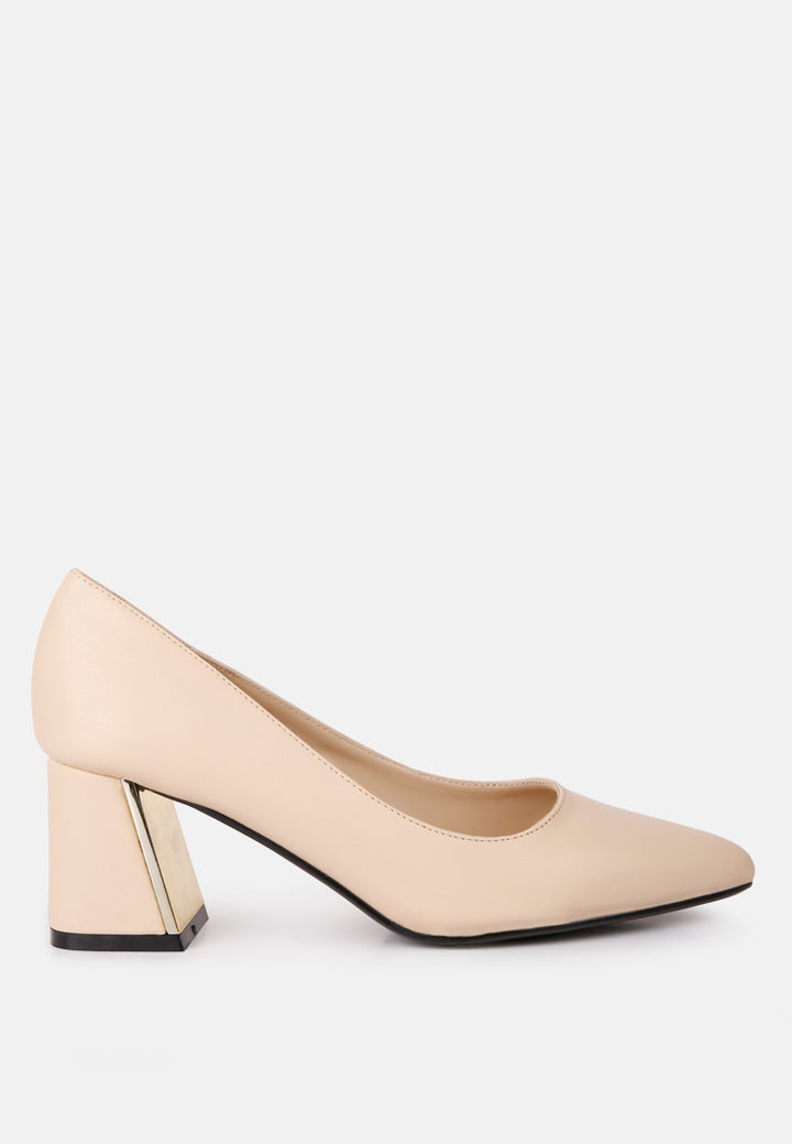 women block heel pumps#color_beige