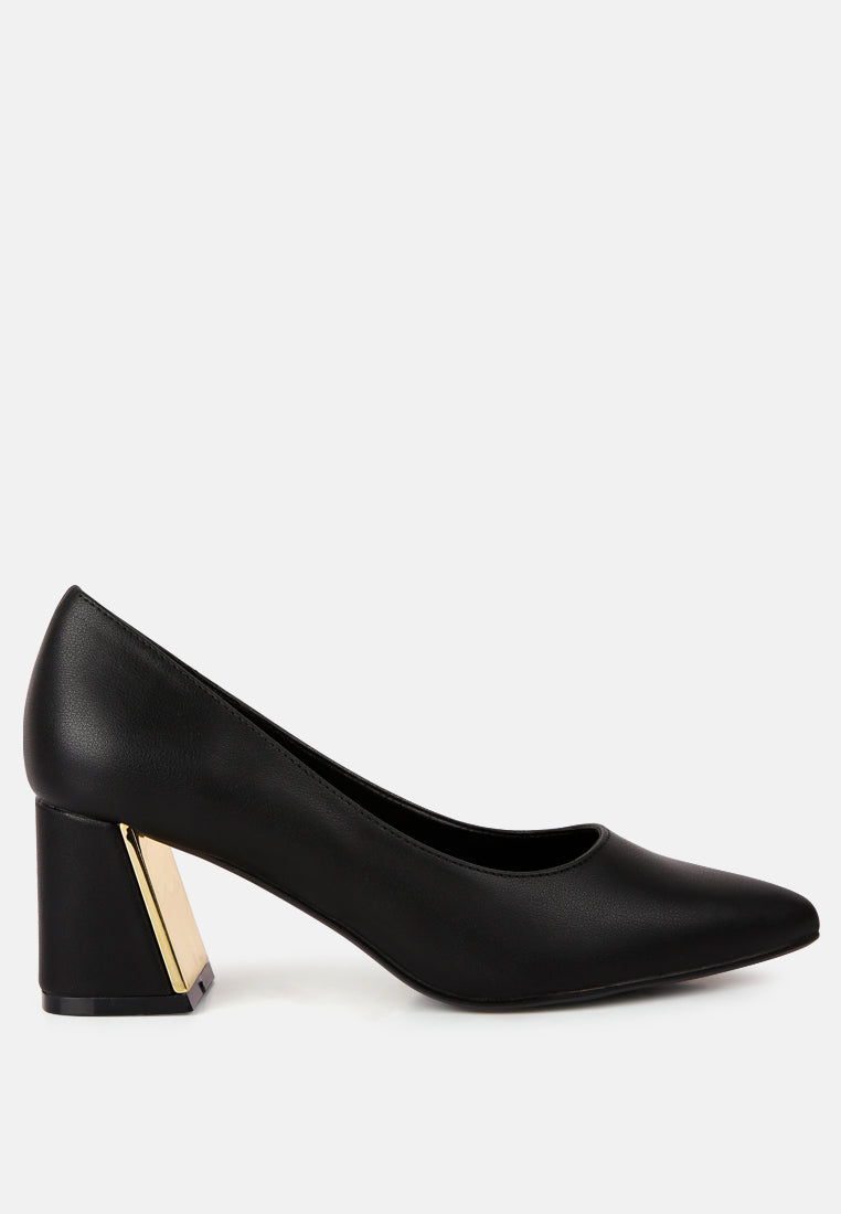 women block heel pumps#color_black