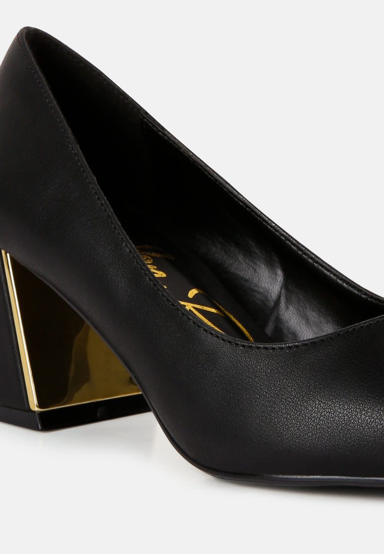 women block heel pumps#color_black