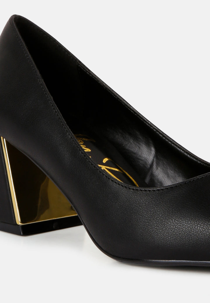 women block heel pumps#color_black