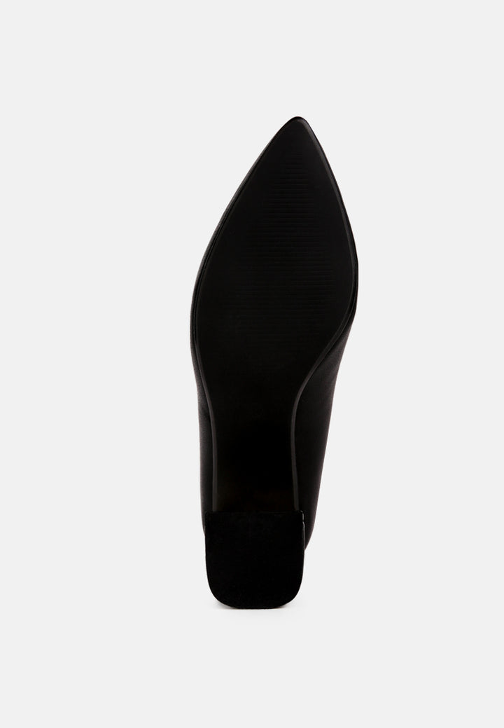 women block heel pumps#color_black