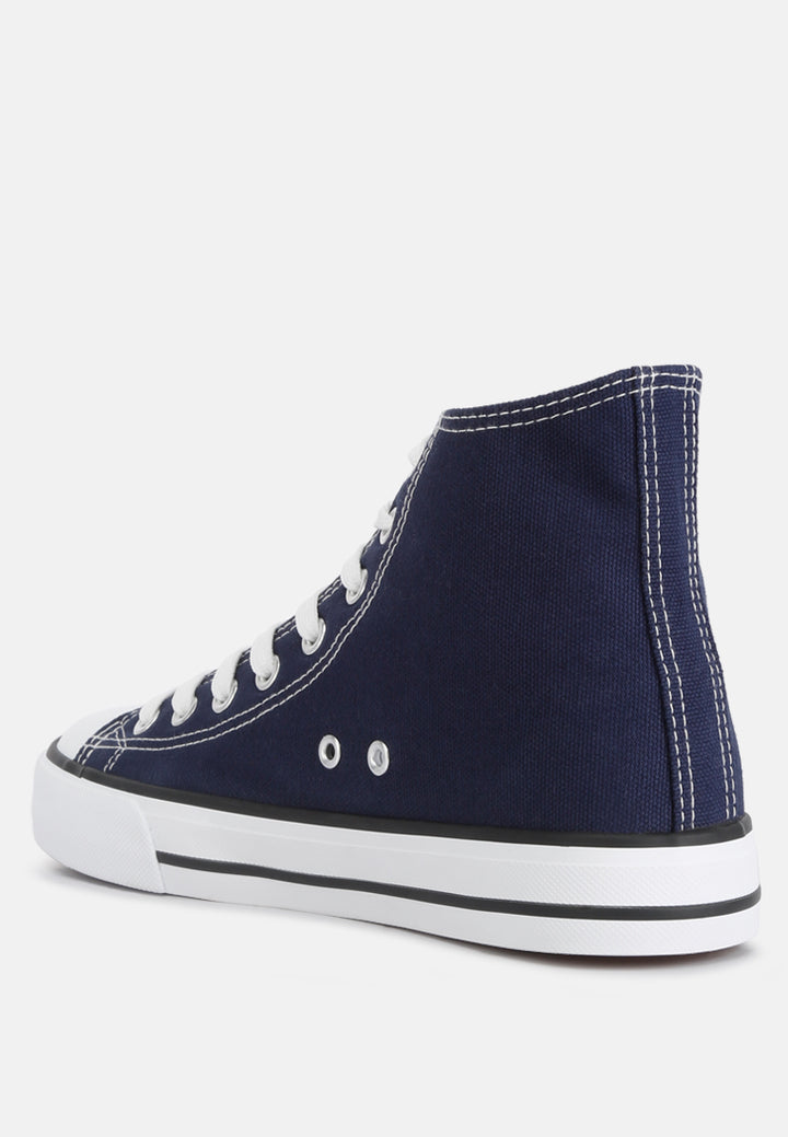 women high top basketball canvas sneakers#color_navy