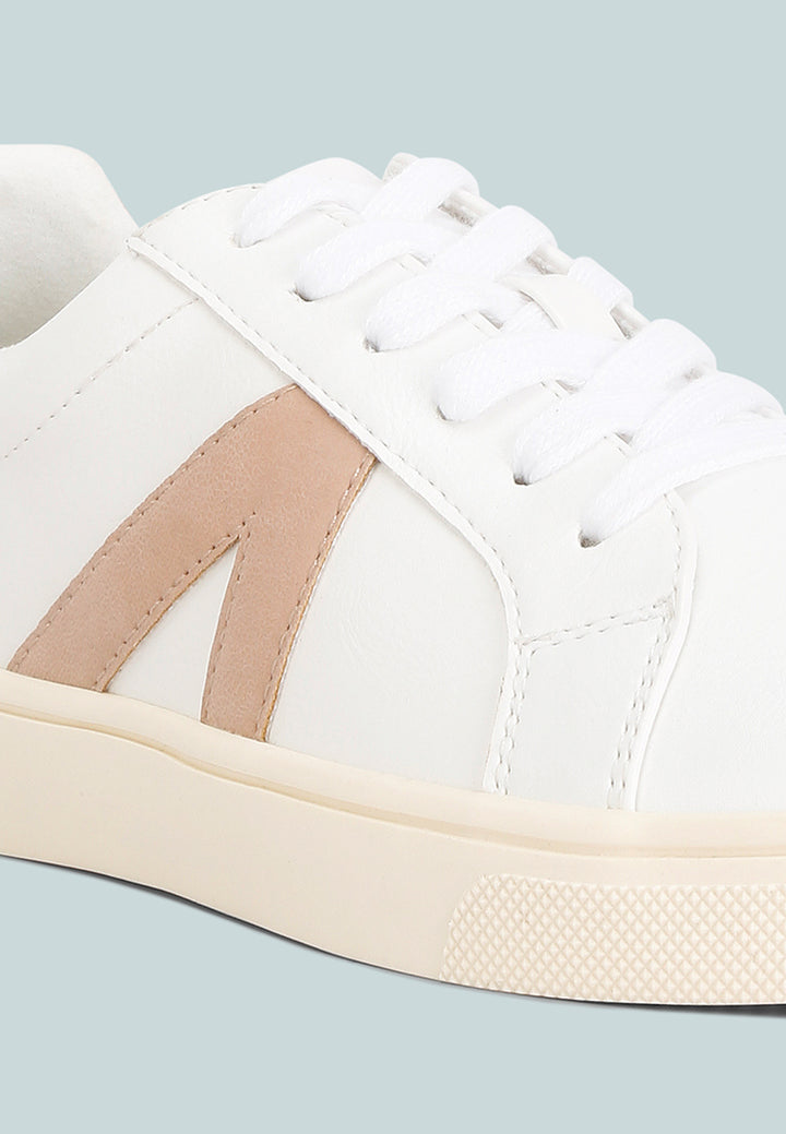 women panelling detail casual sneakers#color_blush