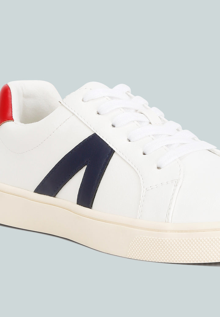 women panelling detail casual sneakers#color_blue