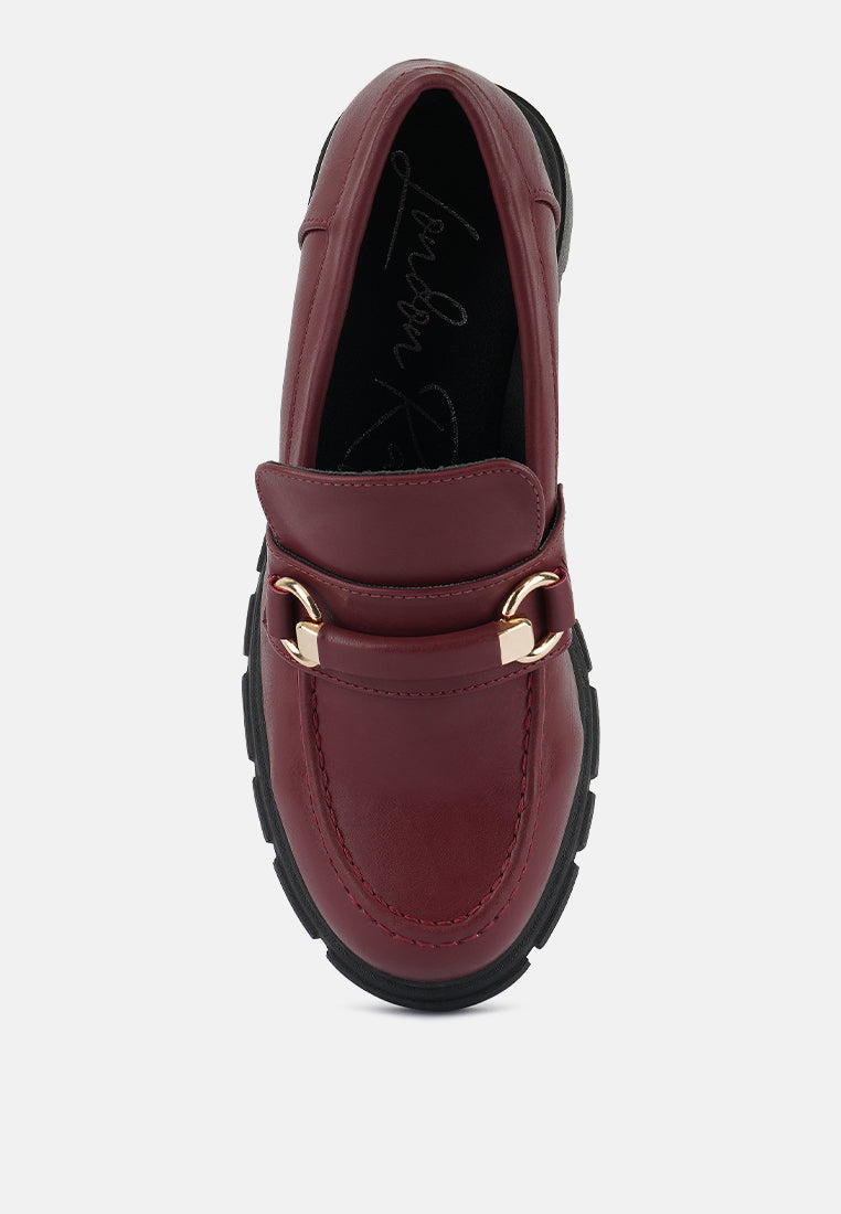 women chunky platform loafers#color_burgundy
