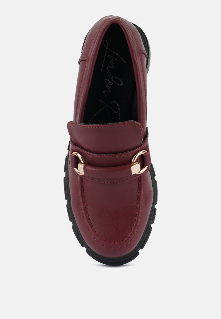 women chunky platform loafers#color_burgundy