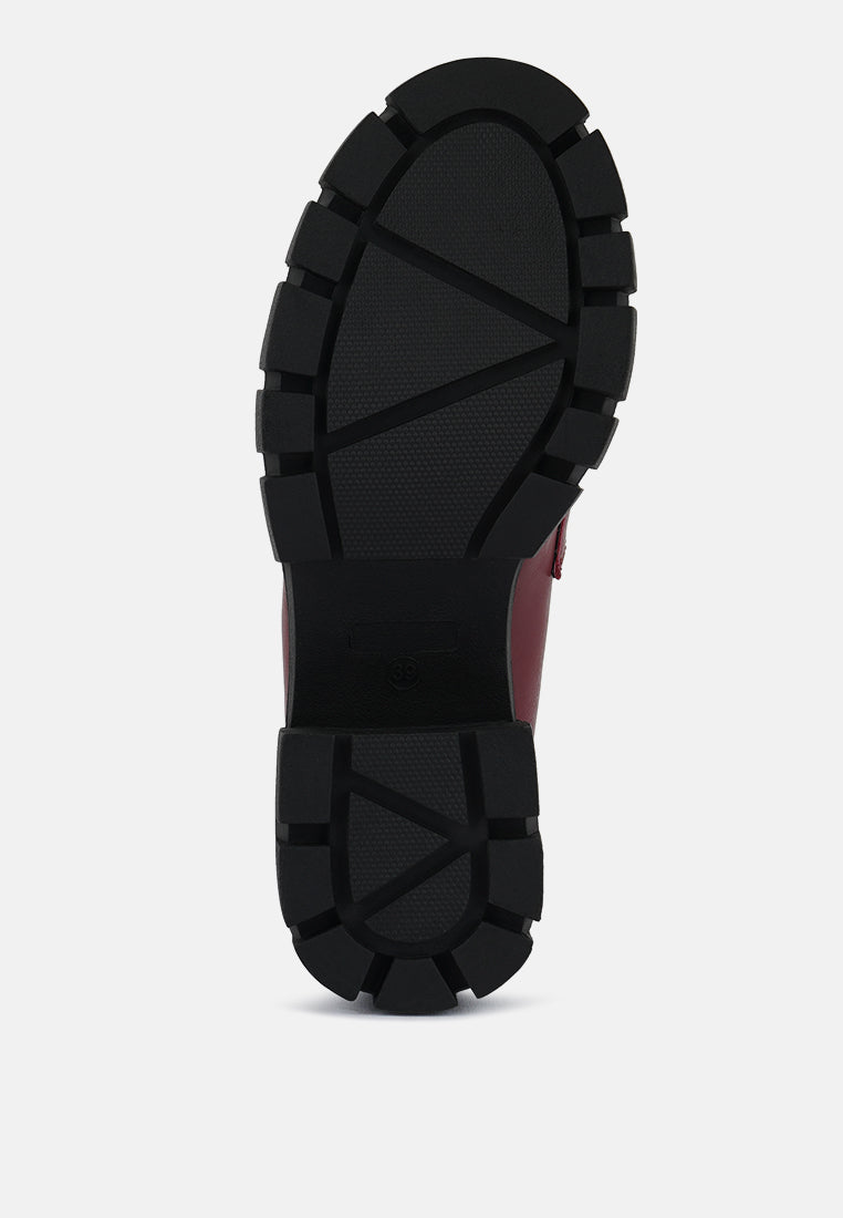 women chunky platform loafers#color_burgundy