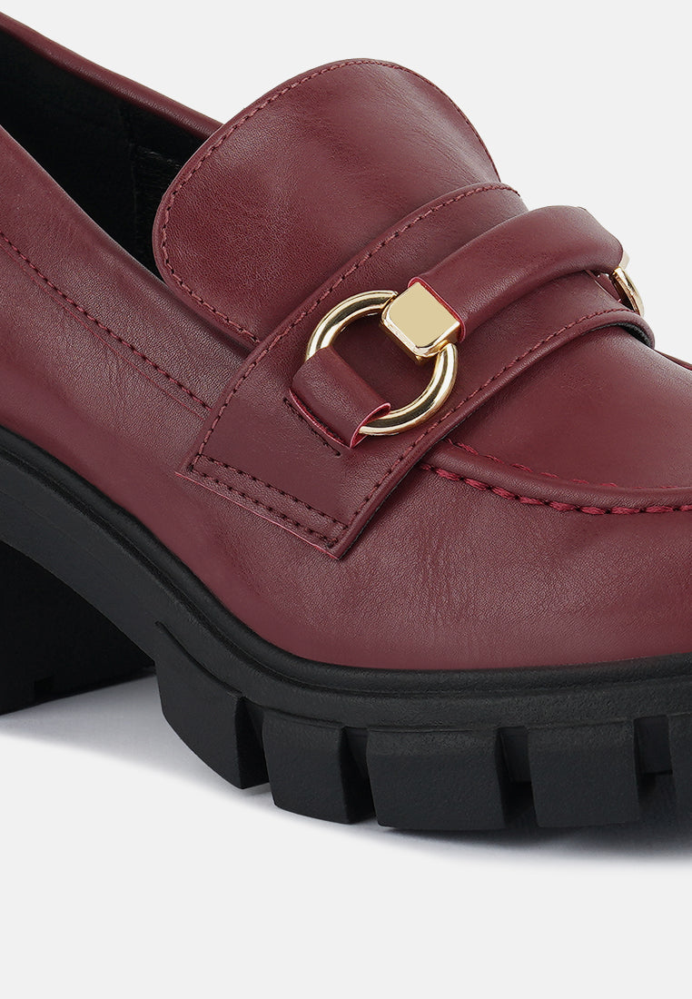 women chunky platform loafers#color_burgundy