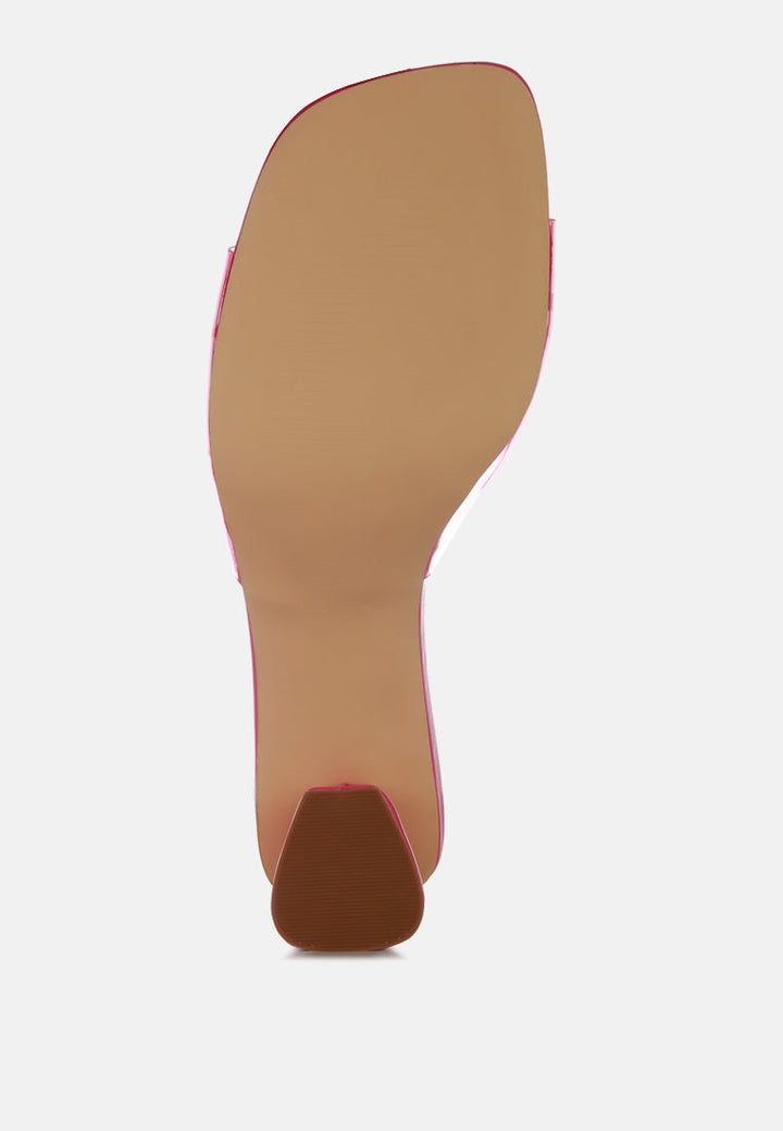 clear flirt clear strap slip on heel sandals by rag#color_pink