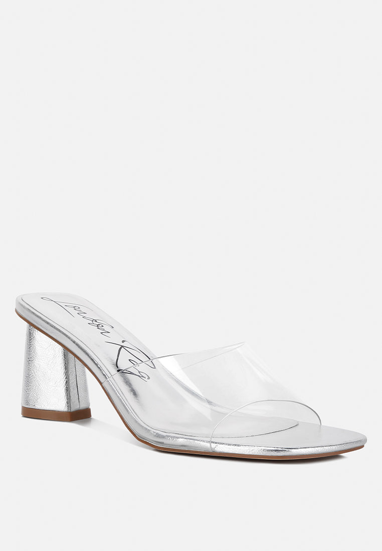 clear flirt clear strap slip on heel sandals by rag#color_silver