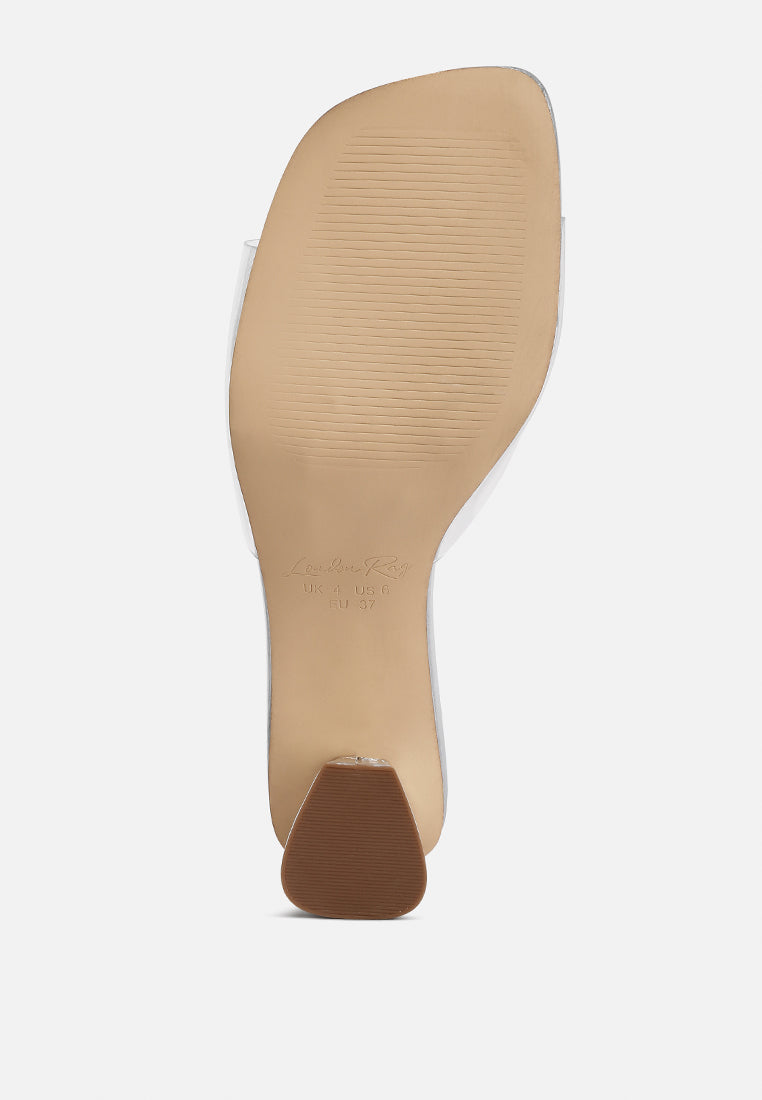 clear flirt clear strap slip on heel sandals by rag#color_silver