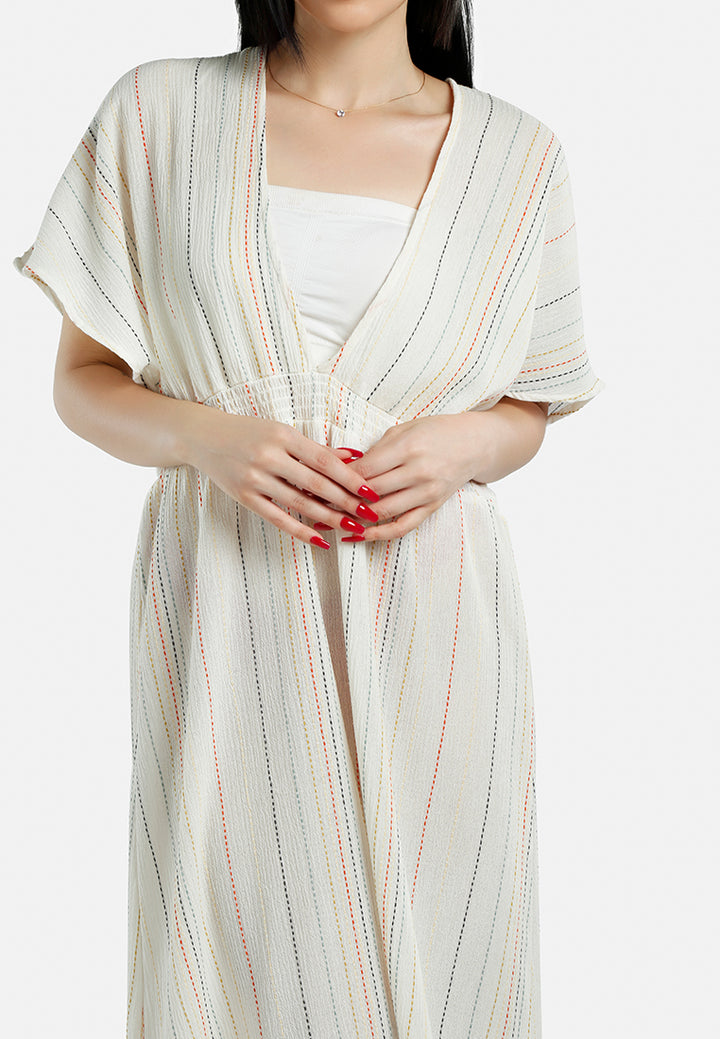 Women V-Neck Tassel Summer Cotton Dress