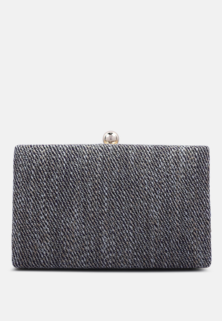 creative weave clutch bag#color_dark grey