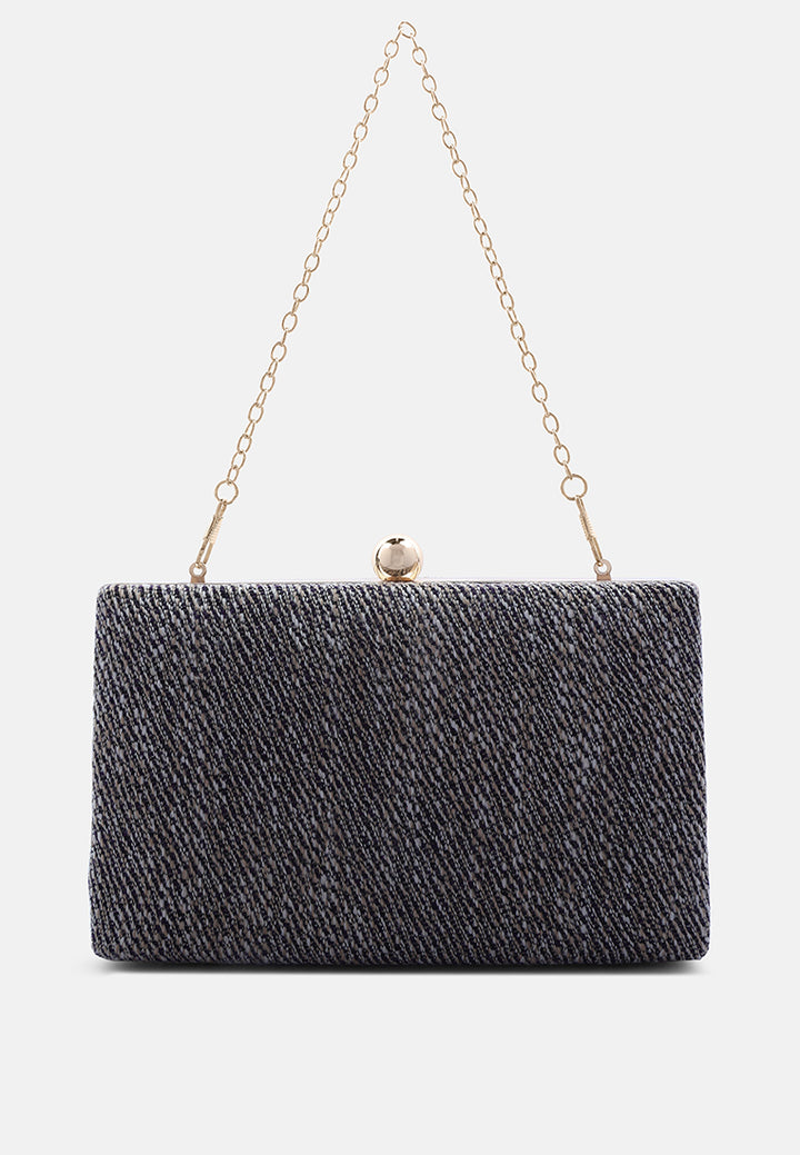 creative weave clutch bag#color_dark-grey