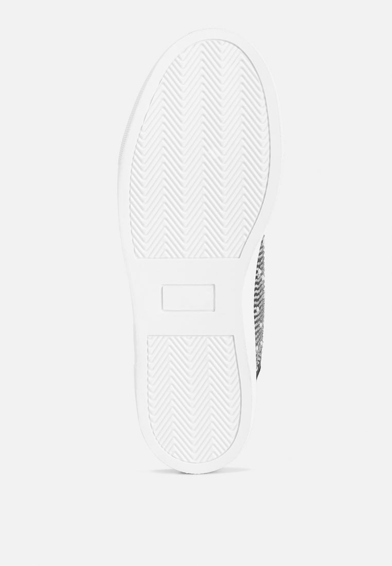 rhinestone & pearl embellished sneakers#color_black