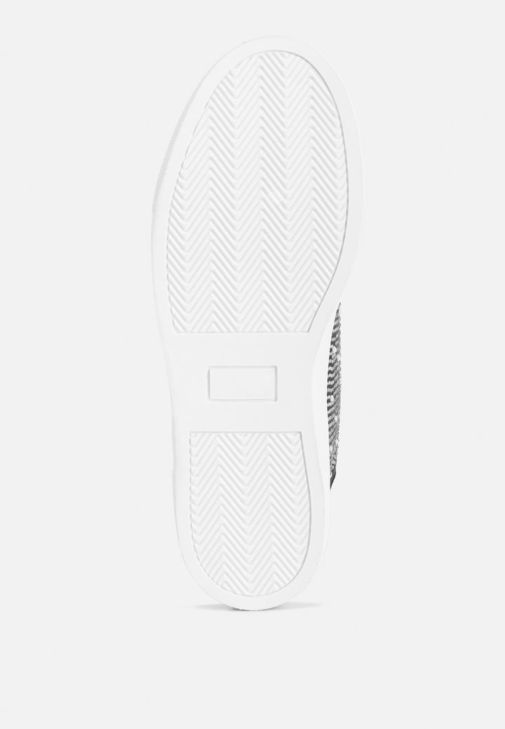 rhinestone & pearl embellished sneakers#color_black