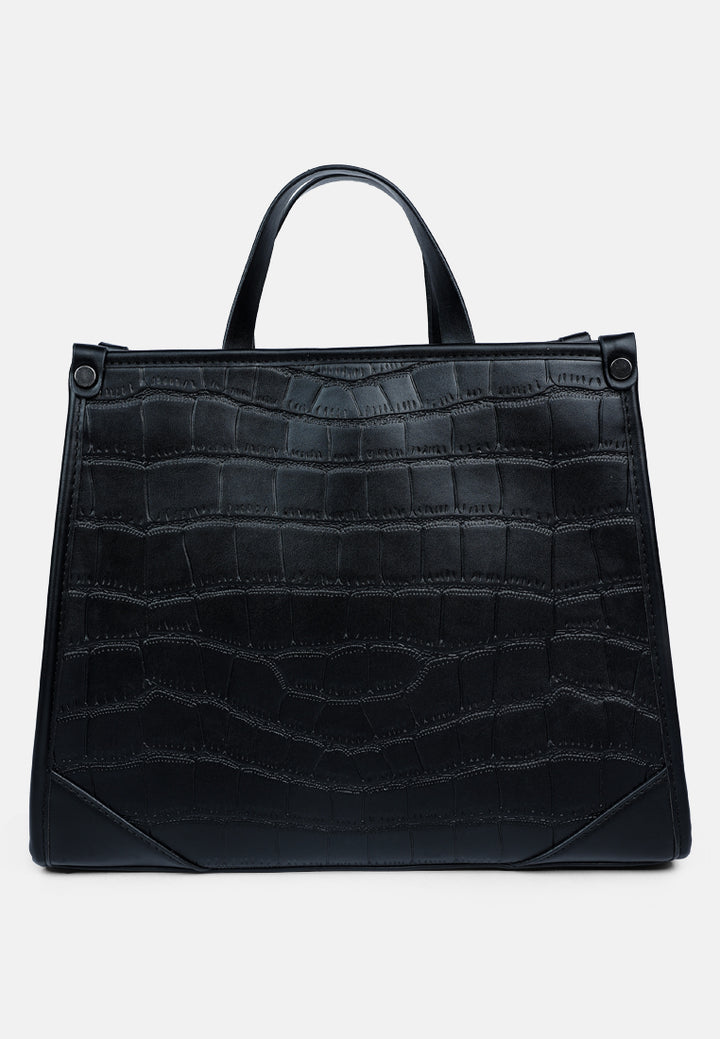 croco hand bag#color_black