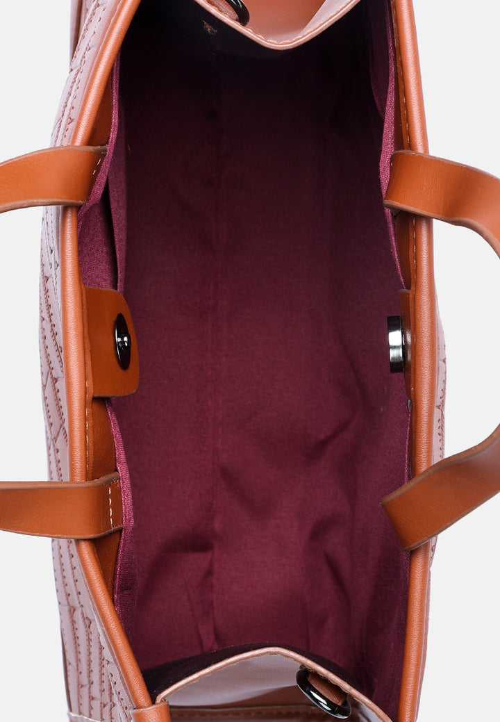 croco hand bag#color_brown