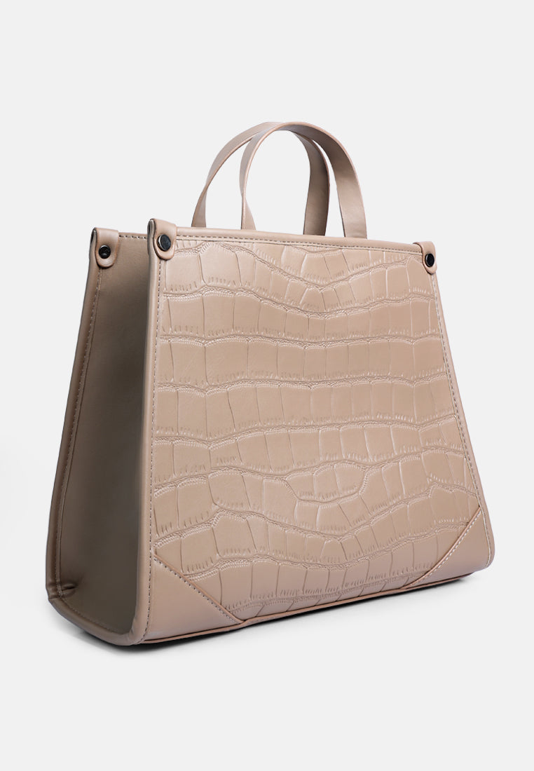 croco hand bag#color_khaki