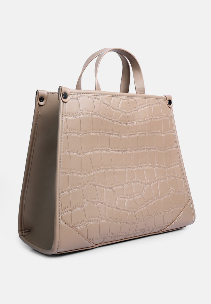croco hand bag#color_khaki