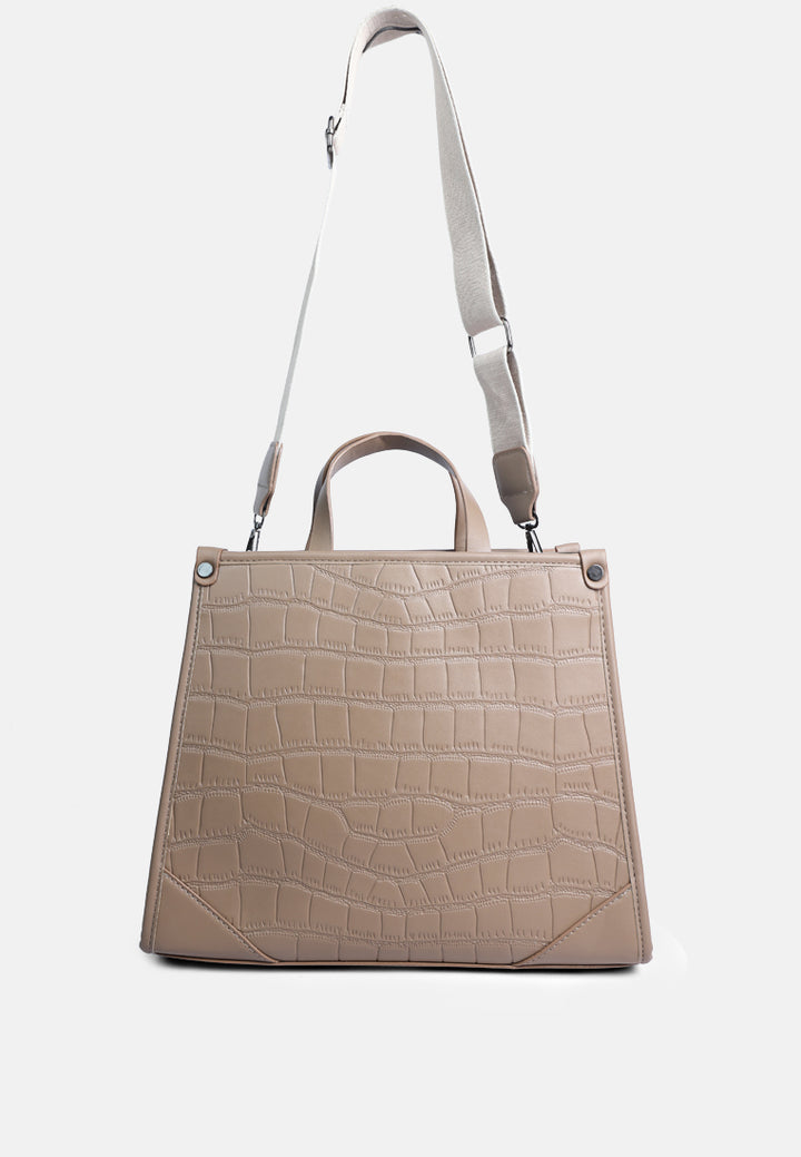 croco hand bag#color_khaki