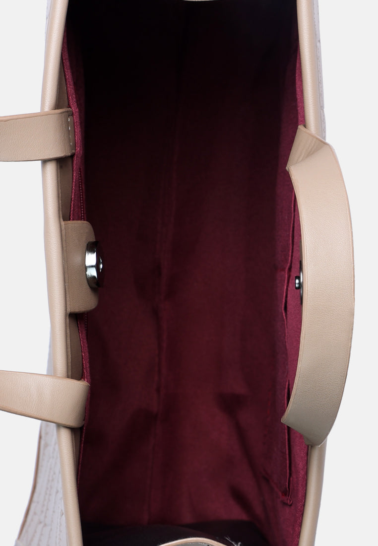 croco hand bag#color_khaki