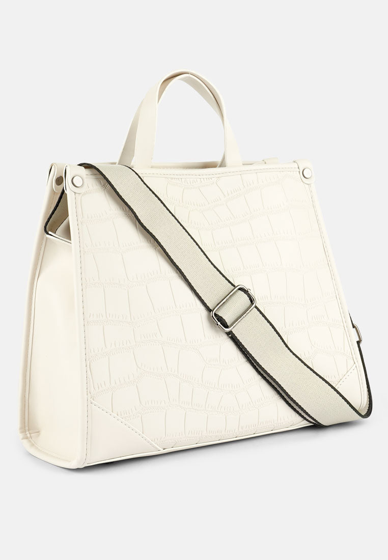 croco hand bag#color_off-white