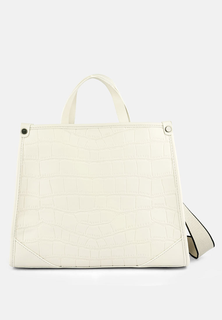 croco hand bag#color_off-white